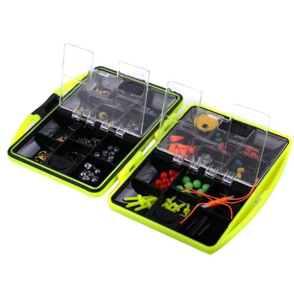Fishing Hook Box - 184-delige visaccessoireset met haken, verzwaringsgewichten, viswartels,