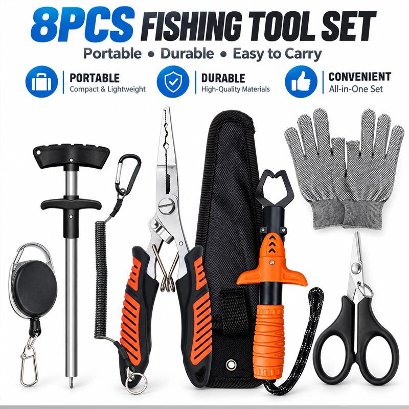 Fishing Hook Remover - Professionele multifunctionele visgereedschapset: vislipgrijper, haakverwijderaar, vislijnsnijder