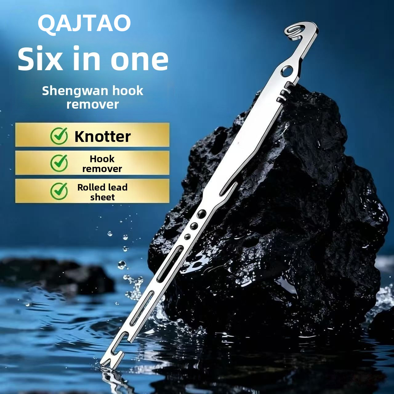Fishing Hook Sharpener - QAJTAO, set van 4 stuks, 6-in-1