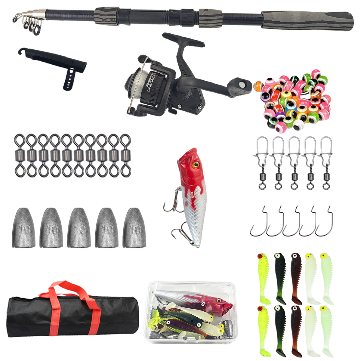 Draagbare telescopische hengel - Fishing Hook Box recensie en prijs