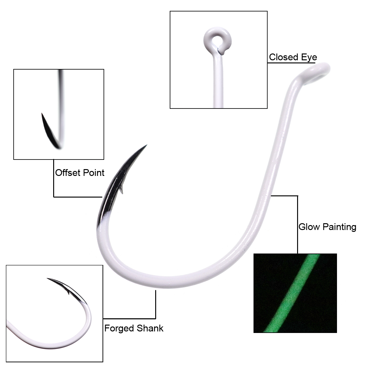 25 stks/doos Lichtgevende Geïm - Fishing Hook Offset recensie en prijs